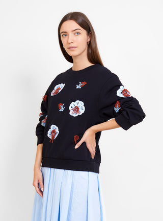 Organic Cotton Sweatshirt Midnight Bloom by Henrik Vibskov by Couverture & The Garbstore