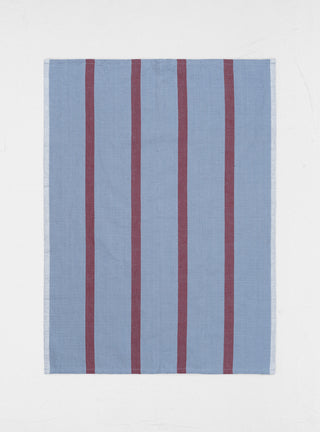 Hale Tea Towel Faded Blue & Burgundy by ferm LIVING | Couverture & The Garbstore