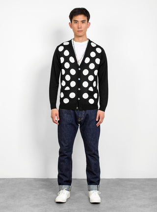 Rayon Dot Cardigan Black by Gaijin Made | Couverture & The Garbstore