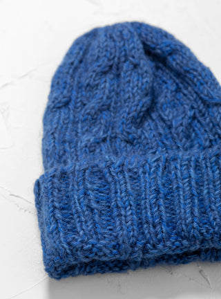 Hand Knit Slub Beanie Blue by Sublime | Couverture & The Garbstore