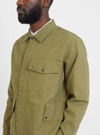 Cotton Linen Field Jacket Green by Garbstore | Couverture & The Garbstore