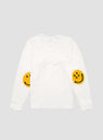 Smilie Patch Chef Long Sleeve Tee White & Yellow by Kapital | Couverture & The Garbstore