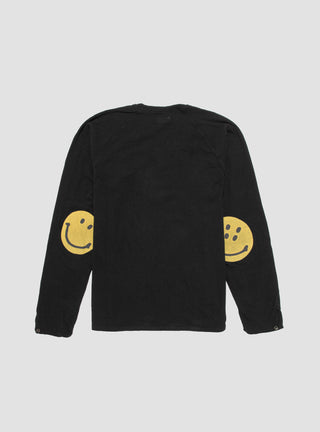 Smilie Patch Chef Long Sleeve Tee Black & Yellow by Kapital | Couverture & The Garbstore