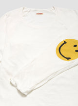 Smilie Patch Chef Long Sleeve Tee White & Yellow by Kapital | Couverture & The Garbstore