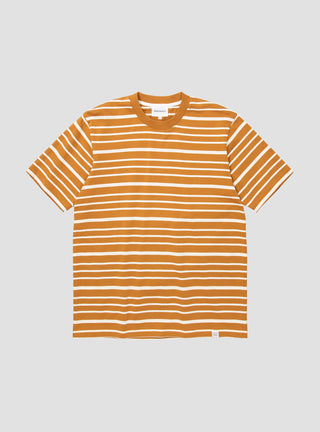 Johannes Mariner Stripe T-shirt Oxide Yellow by Norse Projects | Couverture & The Garbstore