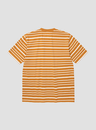 Johannes Mariner Stripe T-shirt Oxide Yellow by Norse Projects | Couverture & The Garbstore