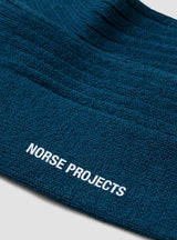 Bjarki Paper Cotton Socks Deep Teal by Norse Projects | Couverture & The Garbstore