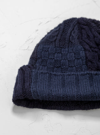Panel Patch WT Beanie Navy by Sublime | Couverture & The Garbstore