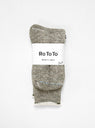 Double Face Merino Wool Crew Socks Army Green by ROTOTO | Couverture & The Garbstore