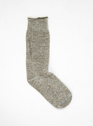 Double Face Merino Wool Crew Socks Army Green by ROTOTO | Couverture & The Garbstore