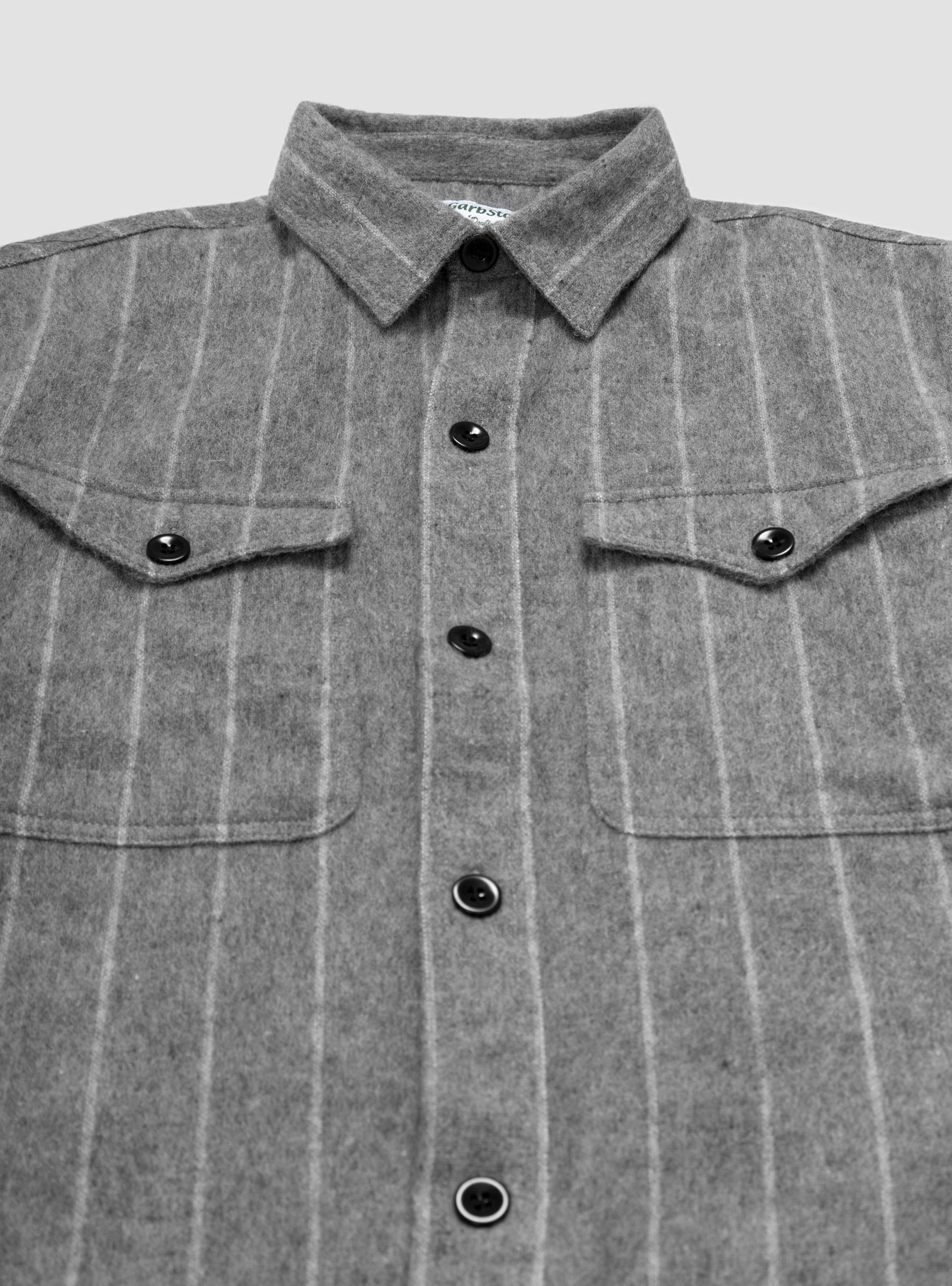 Wool CPO Shirt Grey by Garbstore | Couverture & The Garbstore