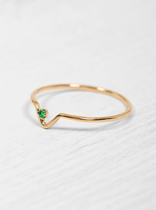 Emerald Triangle Ring by Wwake by Couverture & The Garbstore