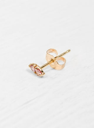 Single Pink Sapphire Two Step Earrings by Wwake | Couverture & The Garbstore