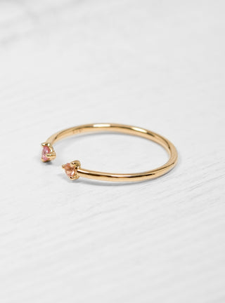 Pink Sapphire & Sun Stone Two Step Ring by Wwake | Couverture & The Garbstore
