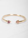 Pink Sapphire & Sun Stone Two Step Ring by Wwake | Couverture & The Garbstore